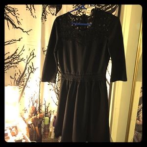 Black knee length dress